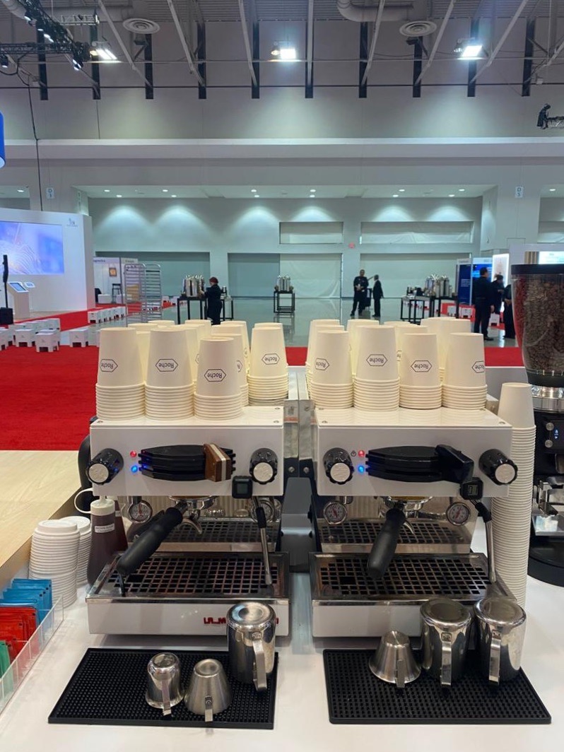 Hey Coffee cart and bar setup at an event